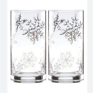 Kate Spade Tall Drinking Glasses (4 total glasses)